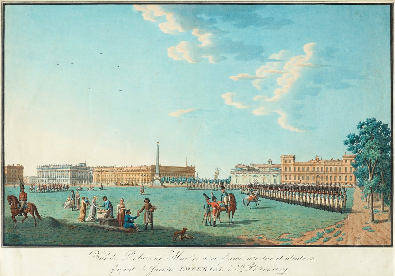 Marmorpaladset i Sankt Petersborg, ca. 1800 af Benjamin Paterssen