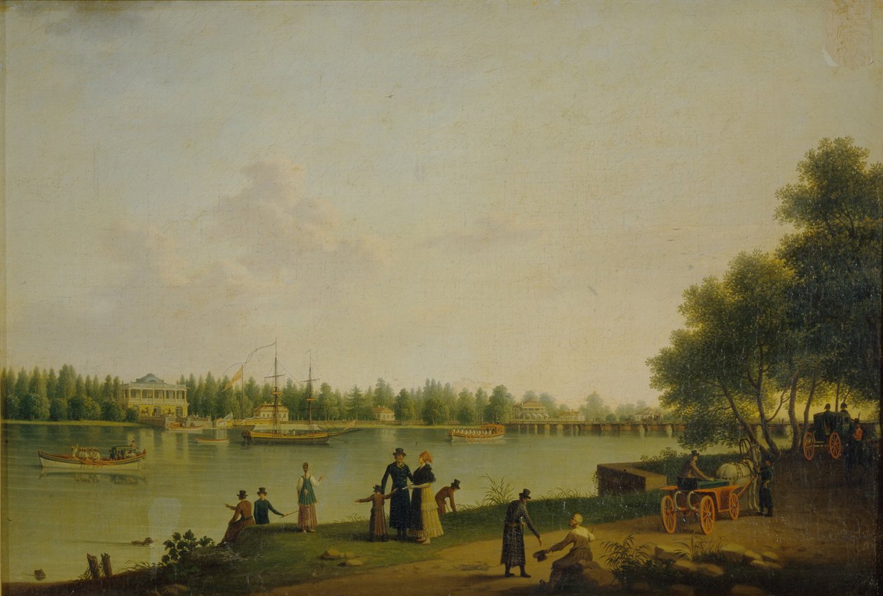 Udsigt over Prins Stroganovs Dacha nær Sankt Petersborg, 1804 af Benjamin Paterssen