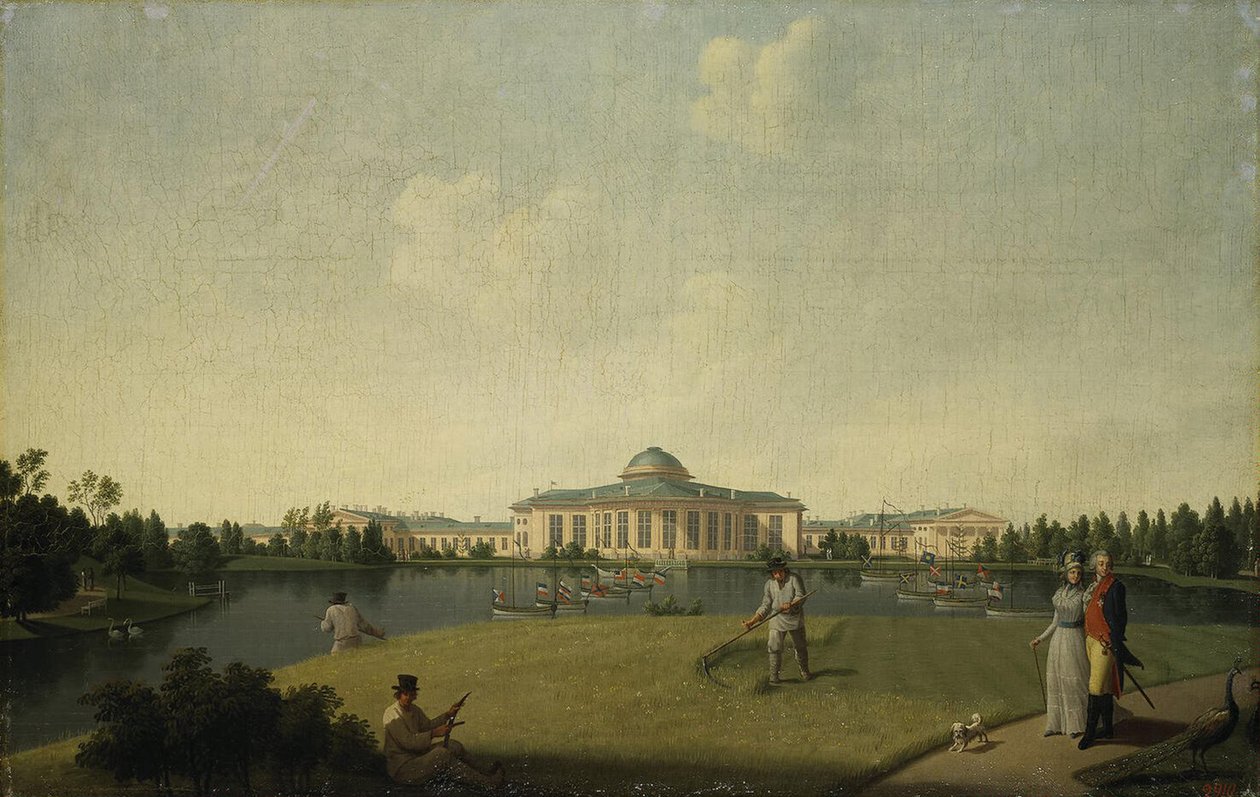 Udsigt over Tauride-paladset fra haven, før 1797 af Benjamin Paterssen