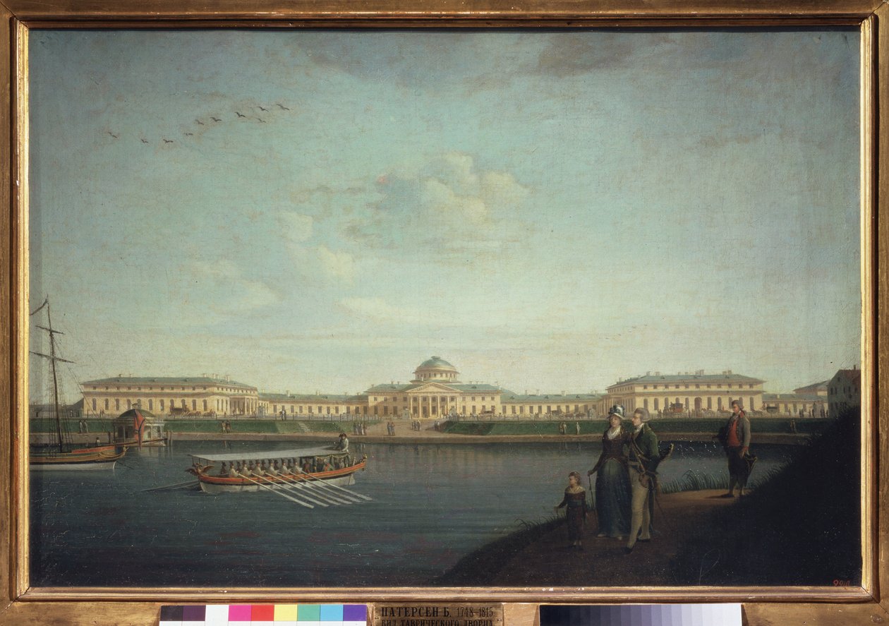Tauride-paladset set fra Neva (Sankt Petersborg). Maleri af Benjamin Paterssen (1748-1815), olie på lærred af Benjamin Patersson