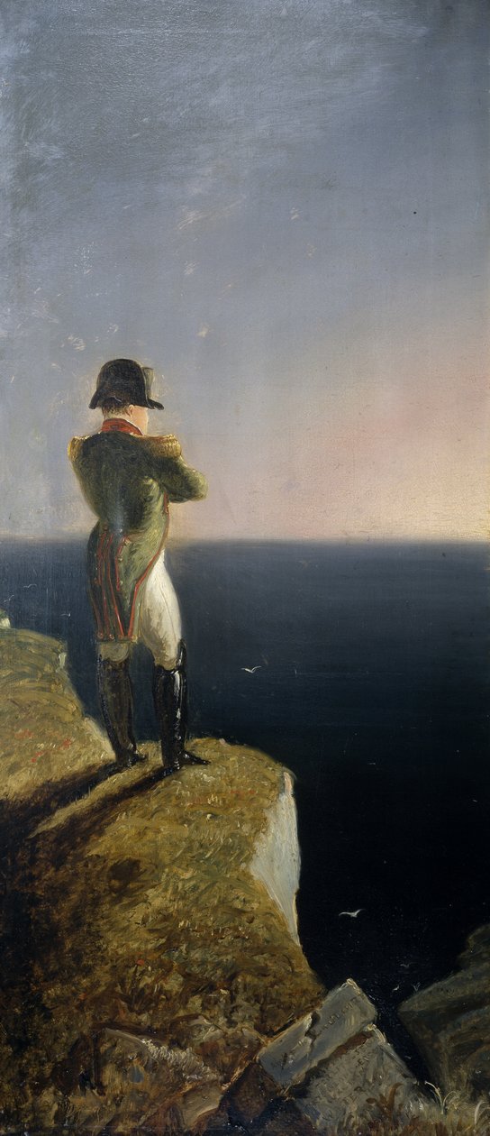 Napoleon på Elba grubler over St. Helena, ca. 1844 (olie på lærred) af Benjamin Robert Haydon
