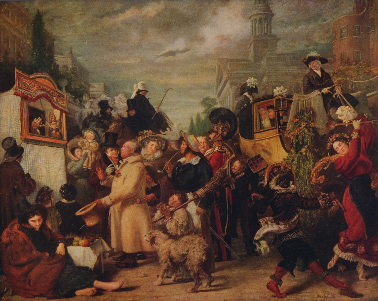 Punch eller May Day, 1829, c1915 af Benjamin Robert Haydon