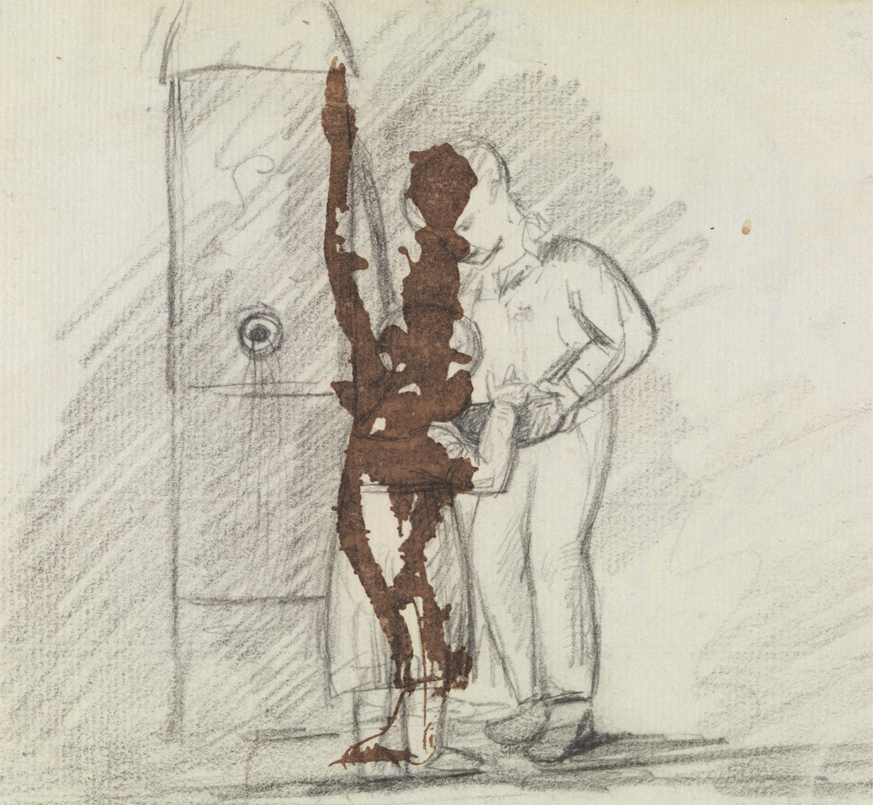 Studie af to figurer, der står sammen af Benjamin Robert Haydon