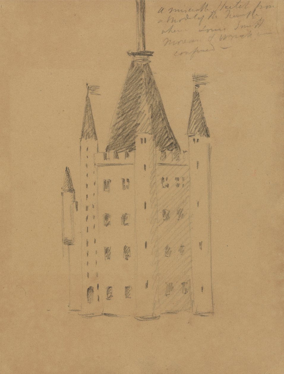 Studie af et slot af Benjamin Robert Haydon