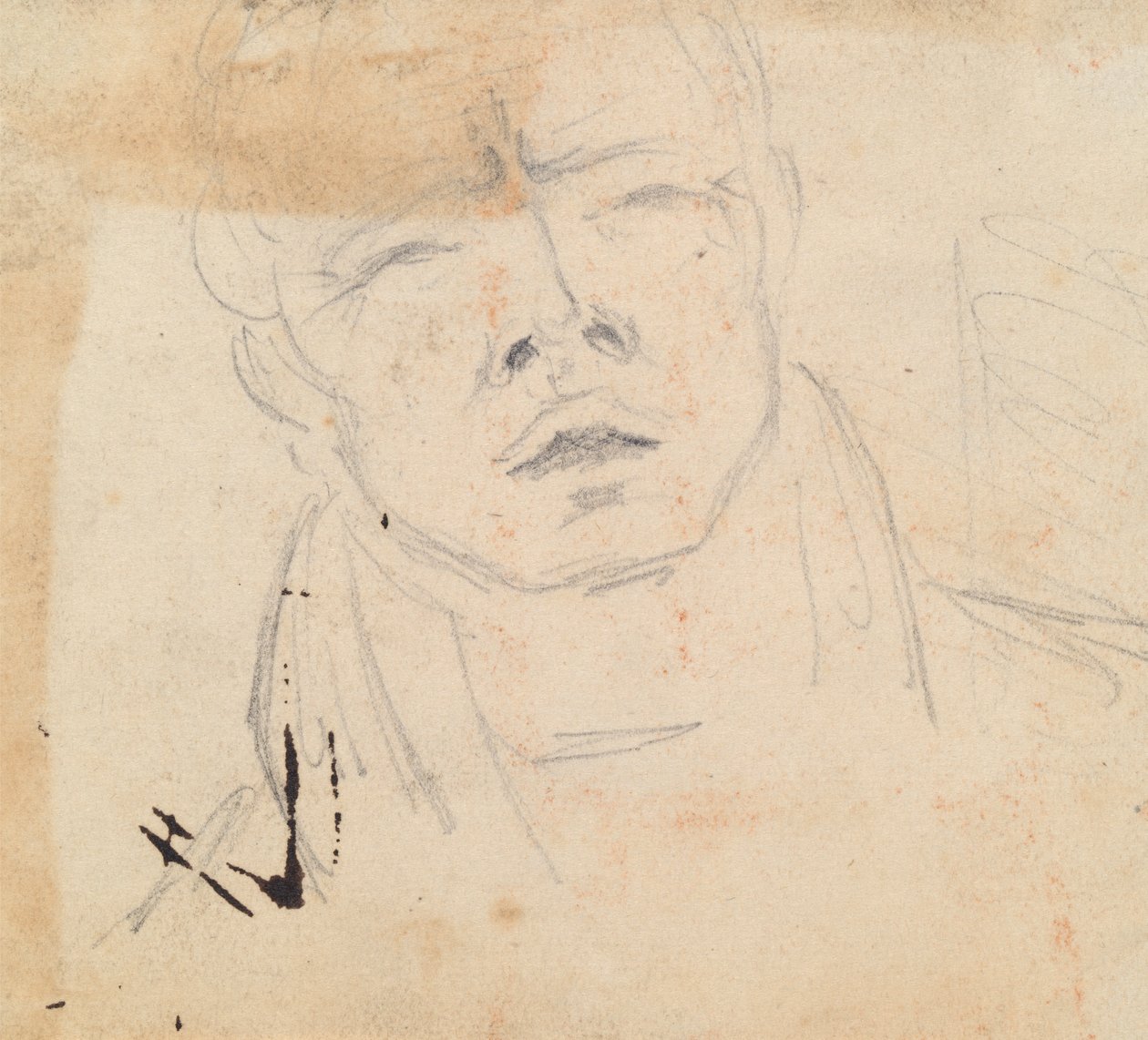 Studie af en mand, der nyser af Benjamin Robert Haydon