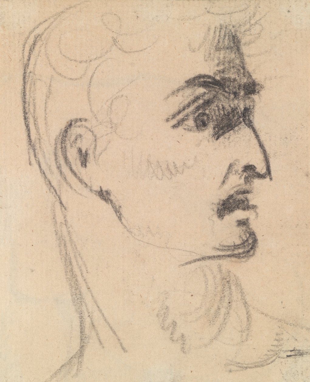Studie af en mands ansigtsudtryk af Benjamin Robert Haydon
