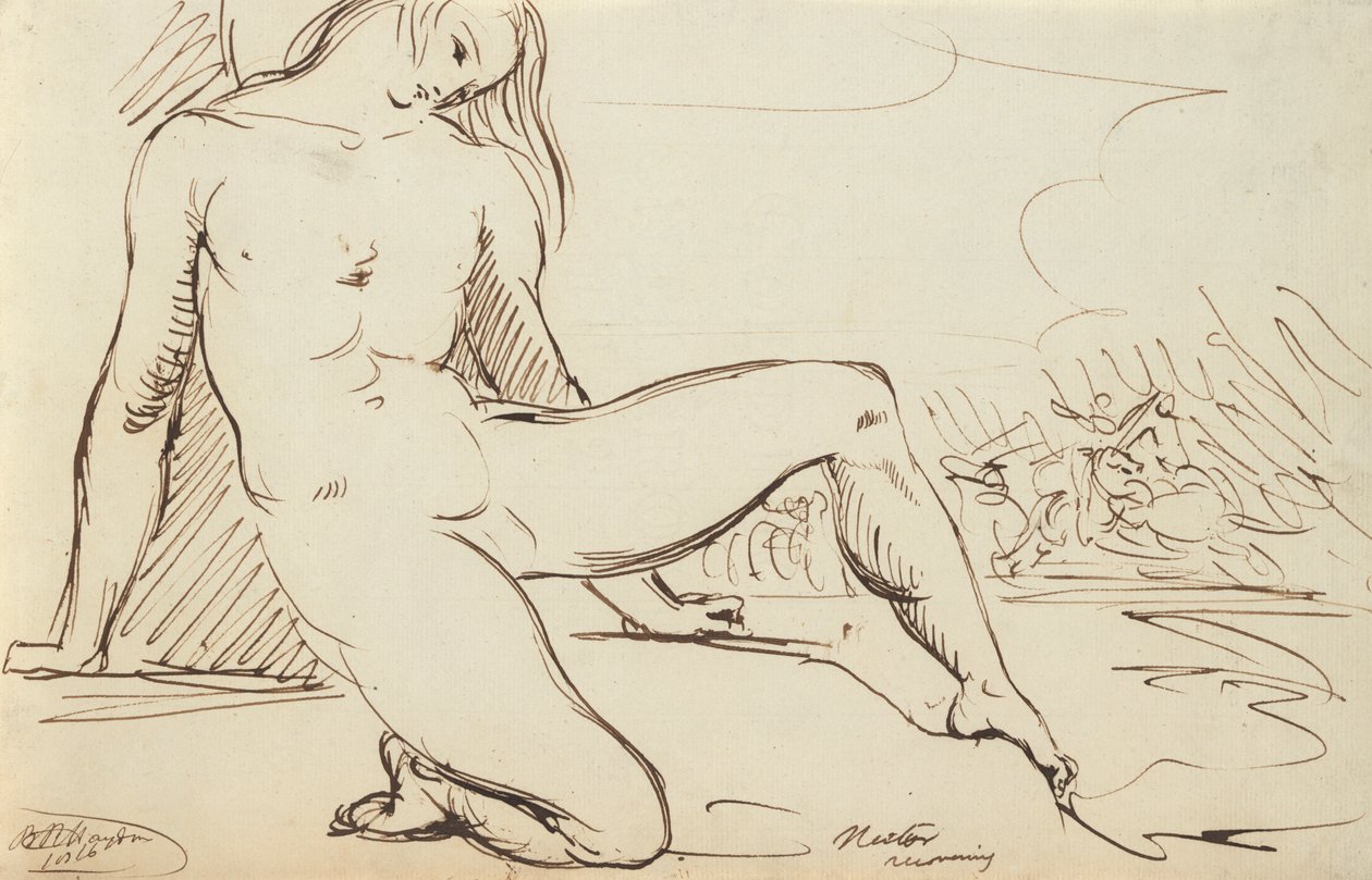 Studie af en nøgen figur af Benjamin Robert Haydon