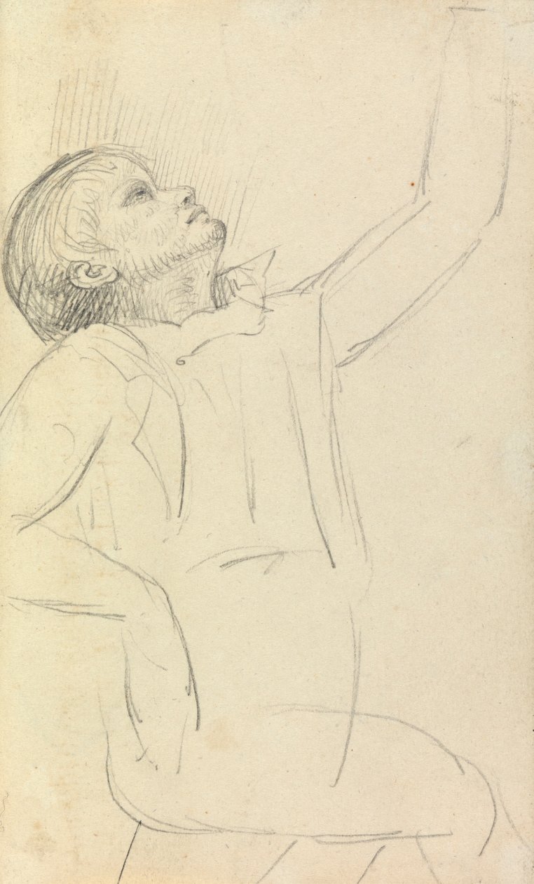 Studie af en siddende mand af Benjamin Robert Haydon