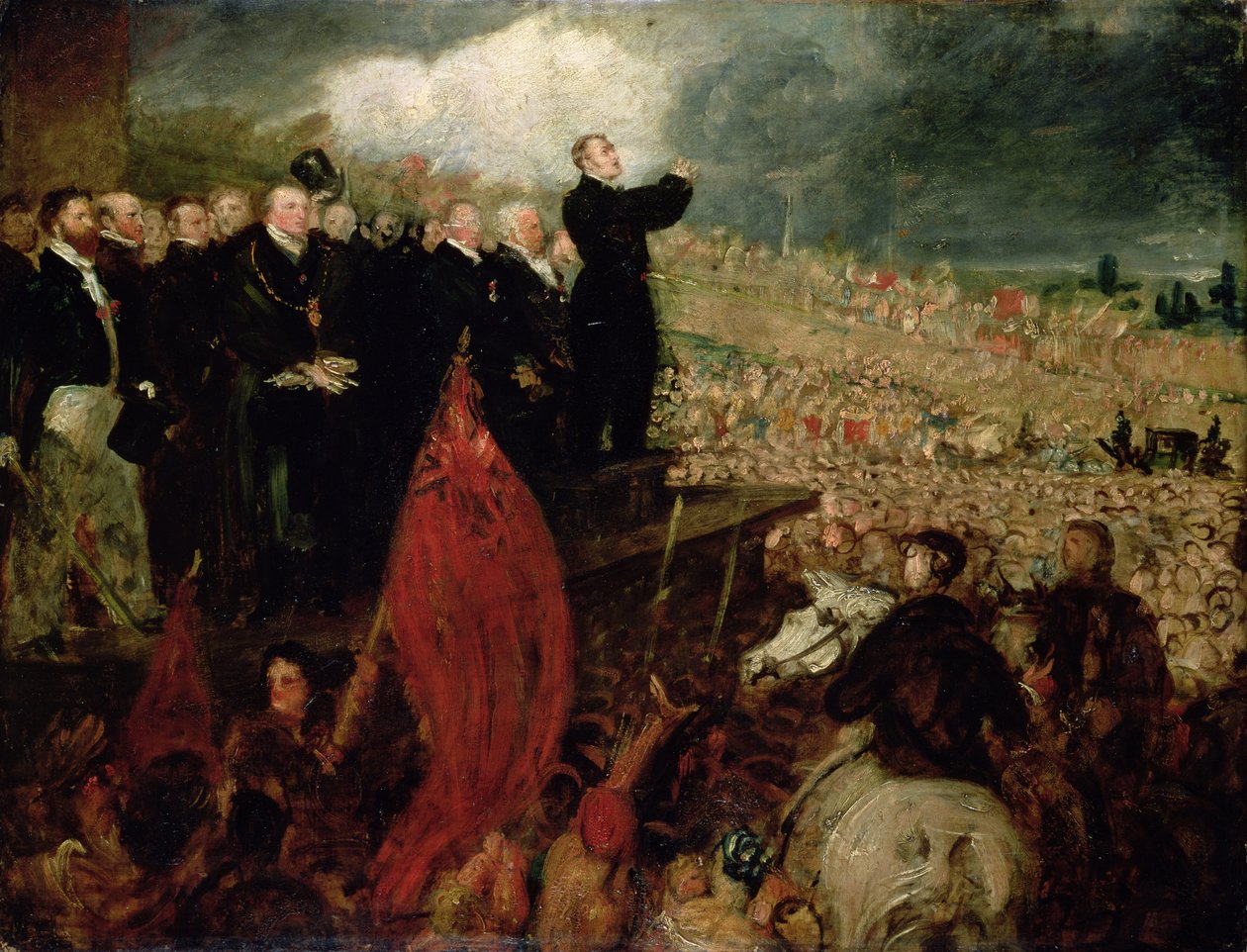 Fagforeningernes møde på Newhall Hill, Birmingham, den 16. maj 1832 af Benjamin Robert Haydon