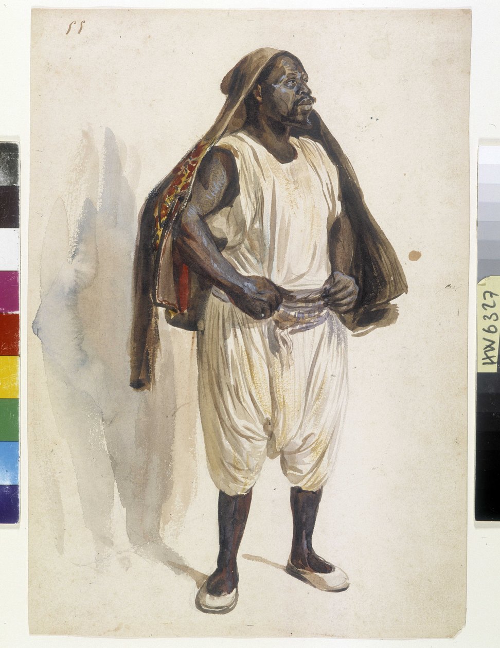 Orientalister: repræsentation af en Biskry, portør i Algier (illustration) af Benjamin Roubaud