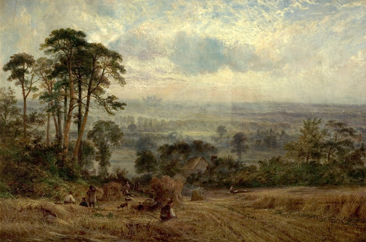 Cornfields, Wollaton Hall, Nottingham, 1800-tallet af Benjamin Shipman