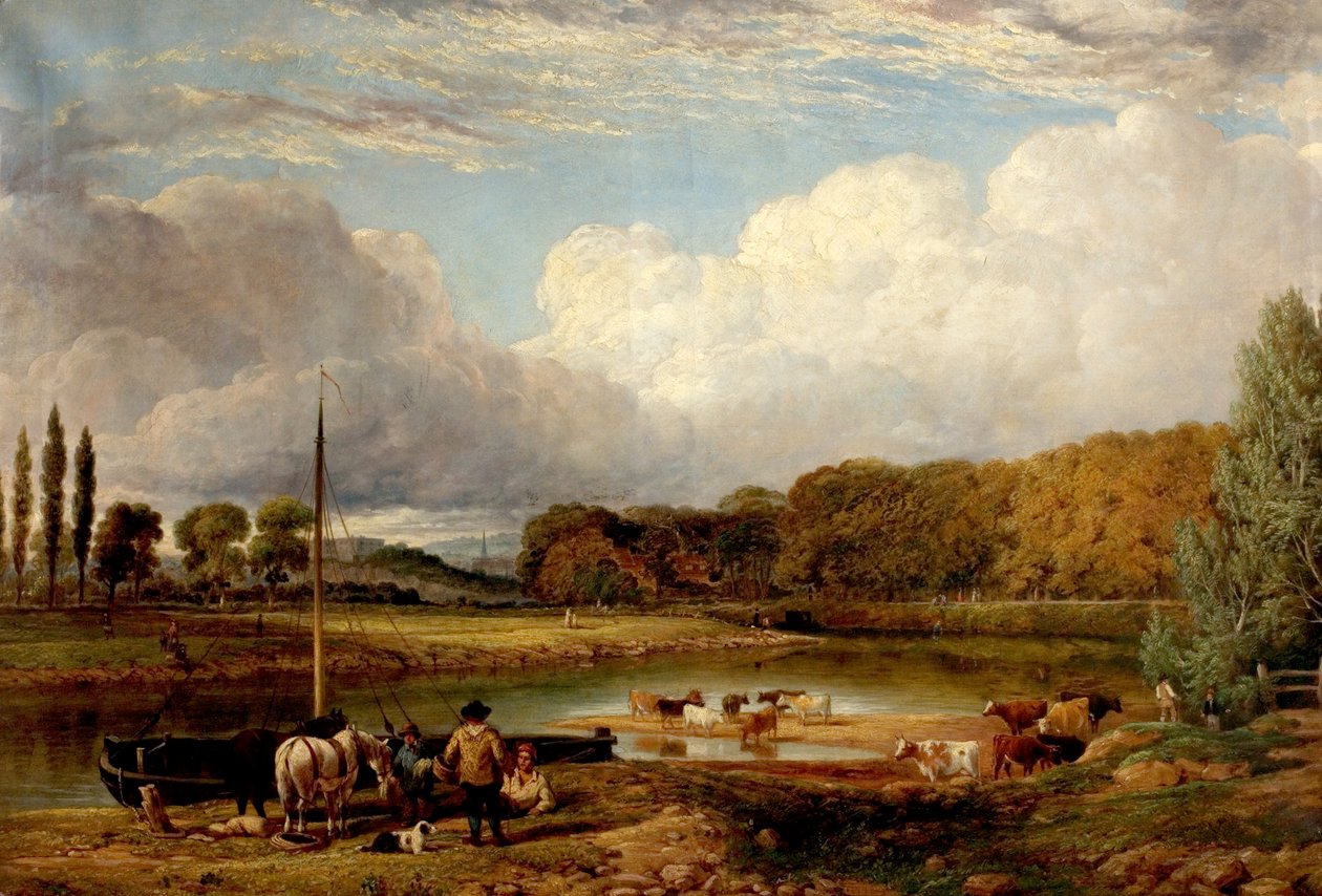 Udsigt i Wilford, Nottingham, ca. 1830 af Benjamin Shipman