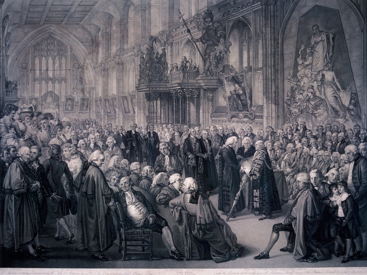 Indsættelse af overborgmester Nathaniel Newnham, London, 1801 af Benjamin Smith