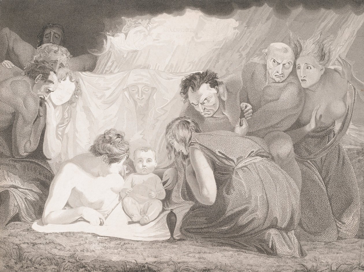 Spædbarn Shakespeare deltog af naturen og lidenskaberne, 1799. af Benjamin Smith