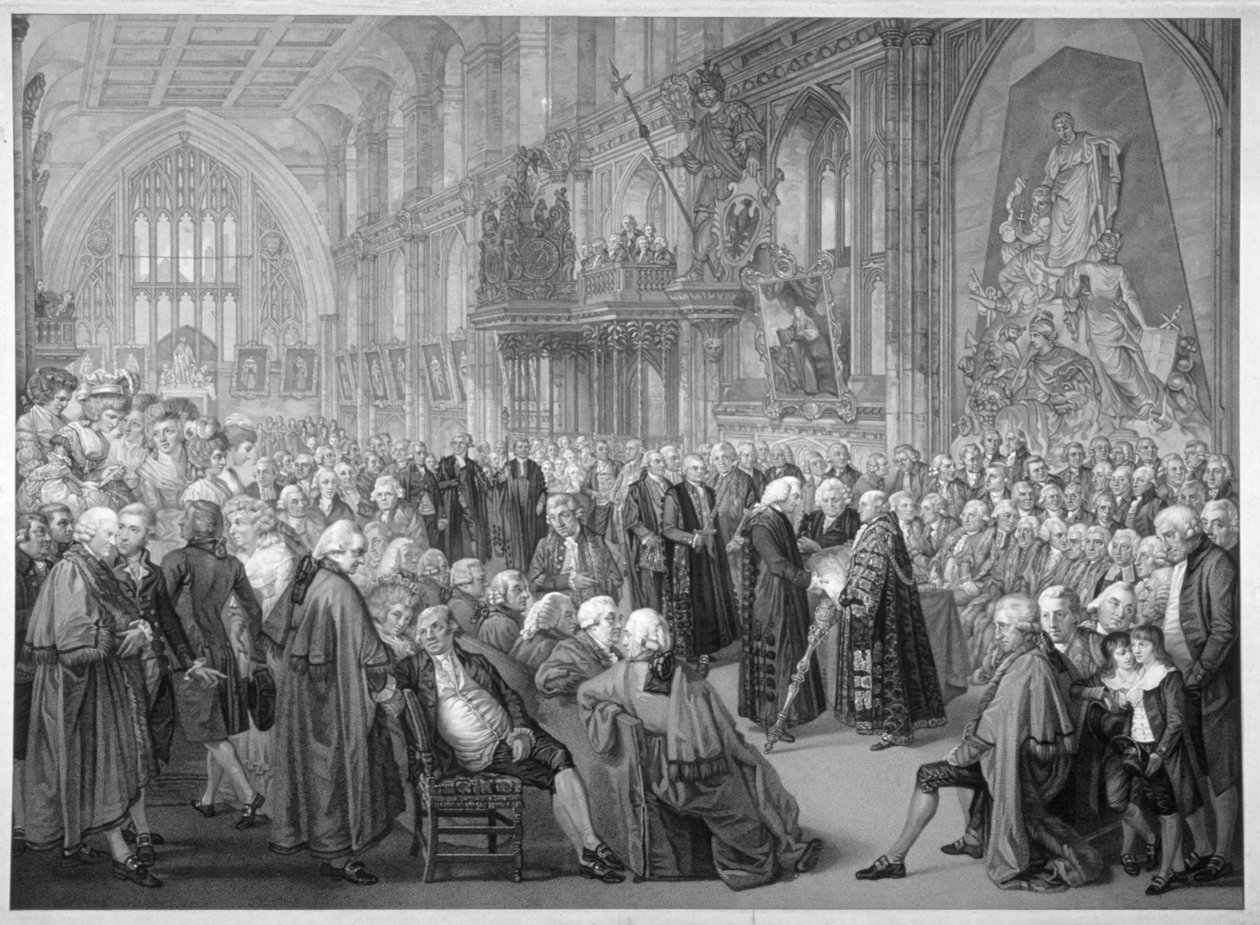 Interiør af Guildhall, City of London, 1782. af Benjamin Smith
