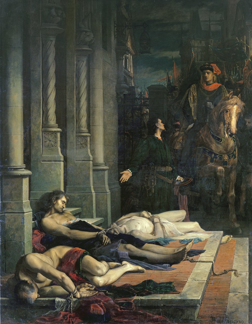 Liget af Etienne Marcel (ca. 1316-58) vises til Dauphin Charles (1338-80) fra Frankrig, fremtidige Charles V, 2. august 1358 (olie på lærred) af Benjamin Ulmann