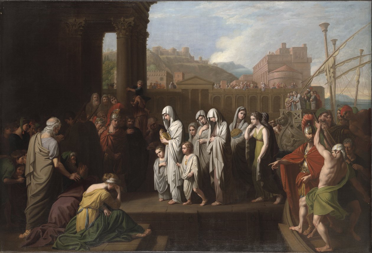 Agrippina går i land i Brundisium med Germanicus