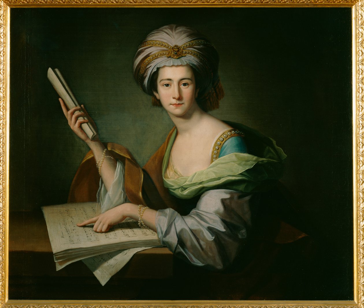 Anna Maria Schulz, Lady Griffin (olie på lærred) af Benjamin West