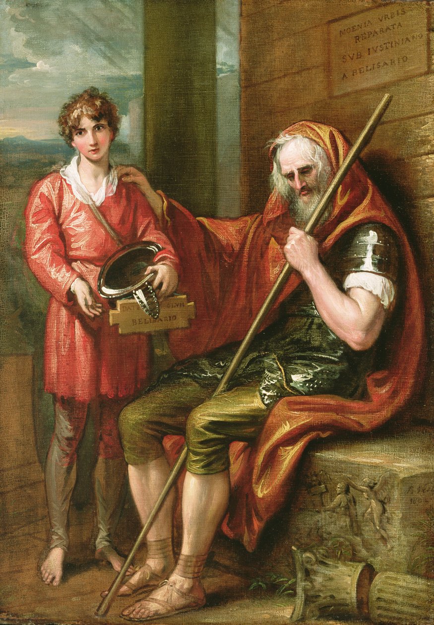 Belisarius og drengen, 1802 af Benjamin West