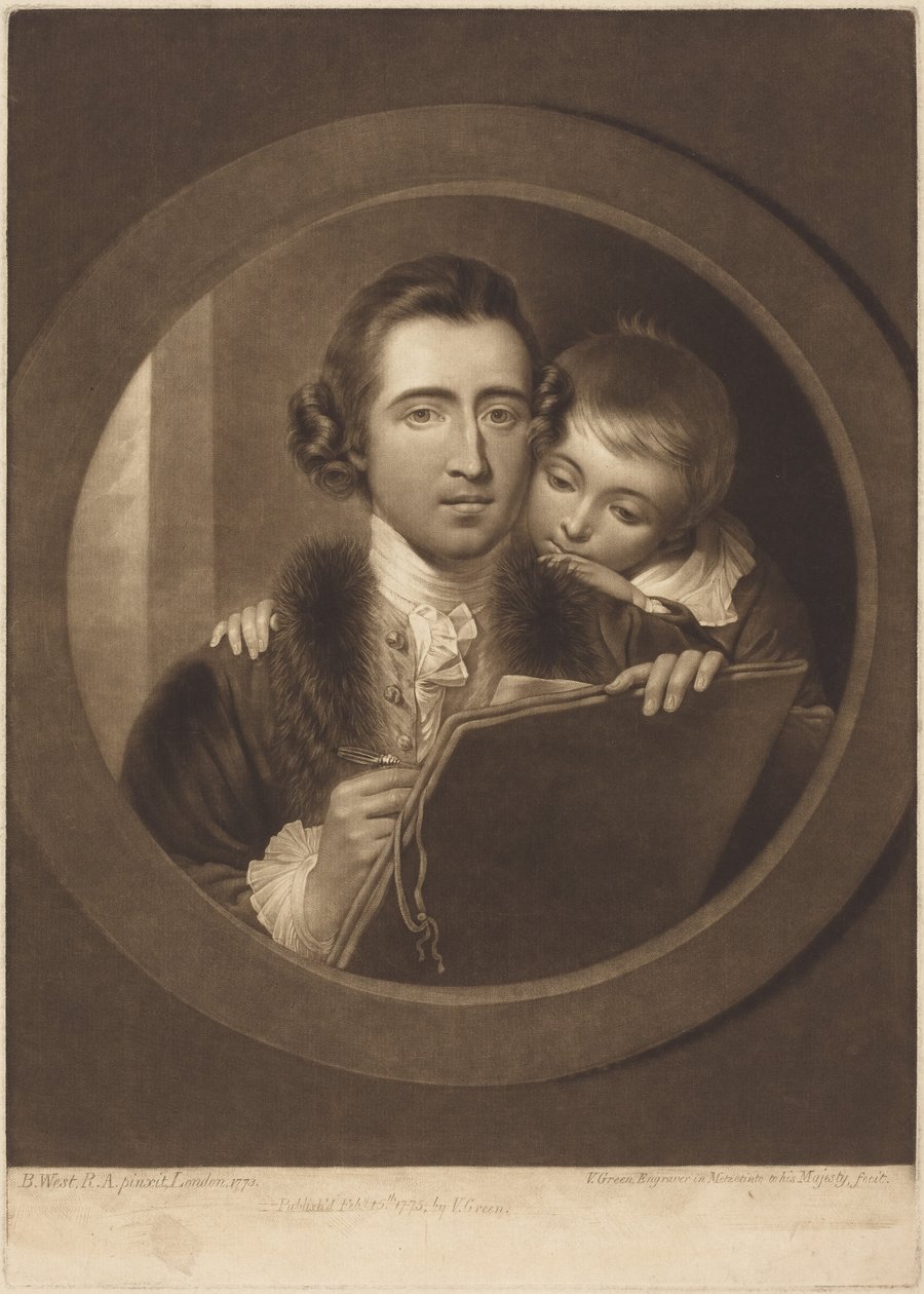 Benjamin West og hans søn Raphael Lamar West af Benjamin West