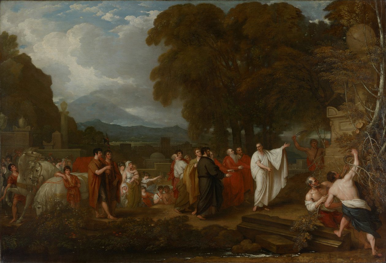 Cicero opdager Archimedes grav af Benjamin West