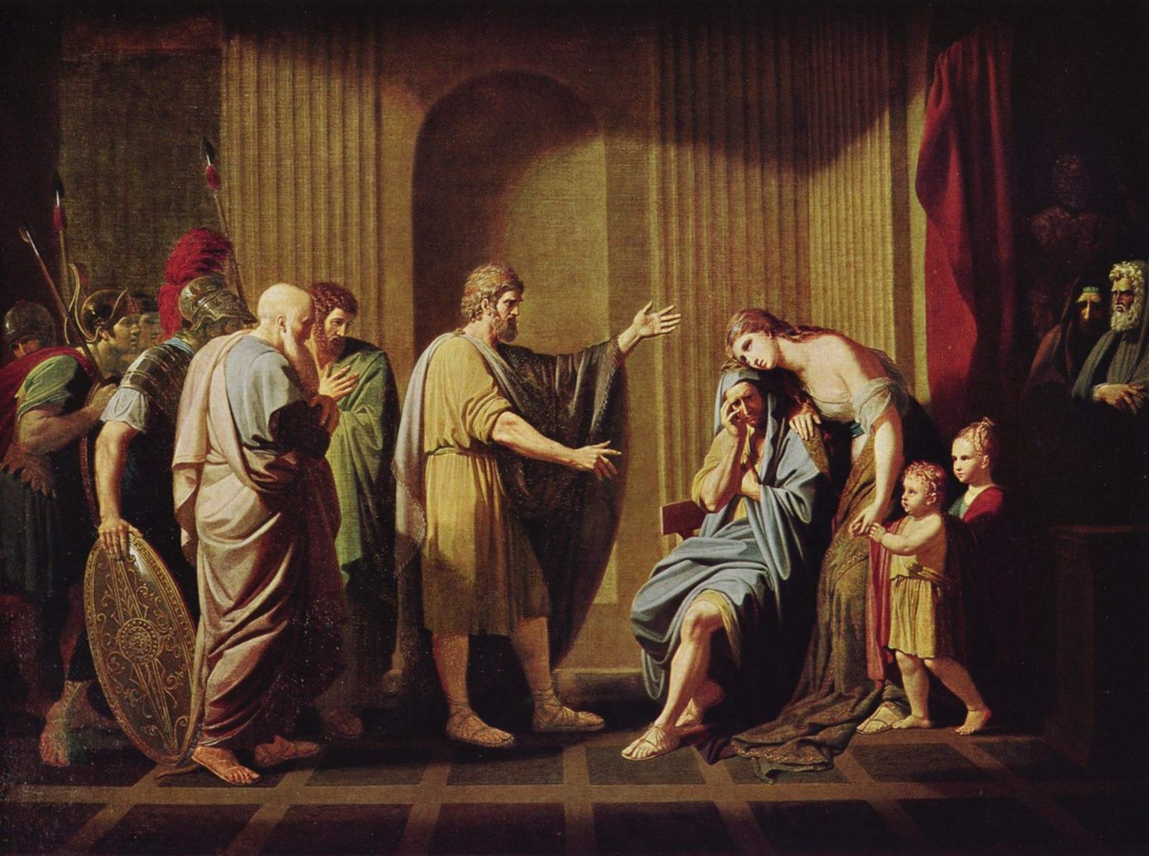 Cleombrotus beordret i forvisning af Leonidas II, konge af Sparta af Benjamin West