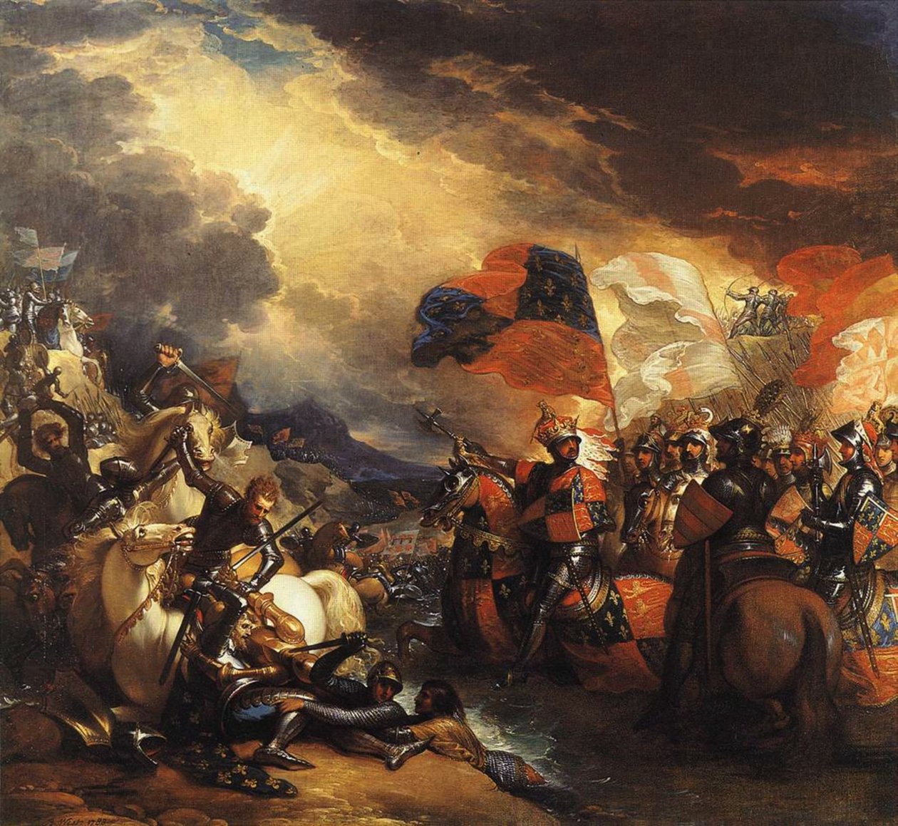 Edward III krydser Somme af Benjamin West