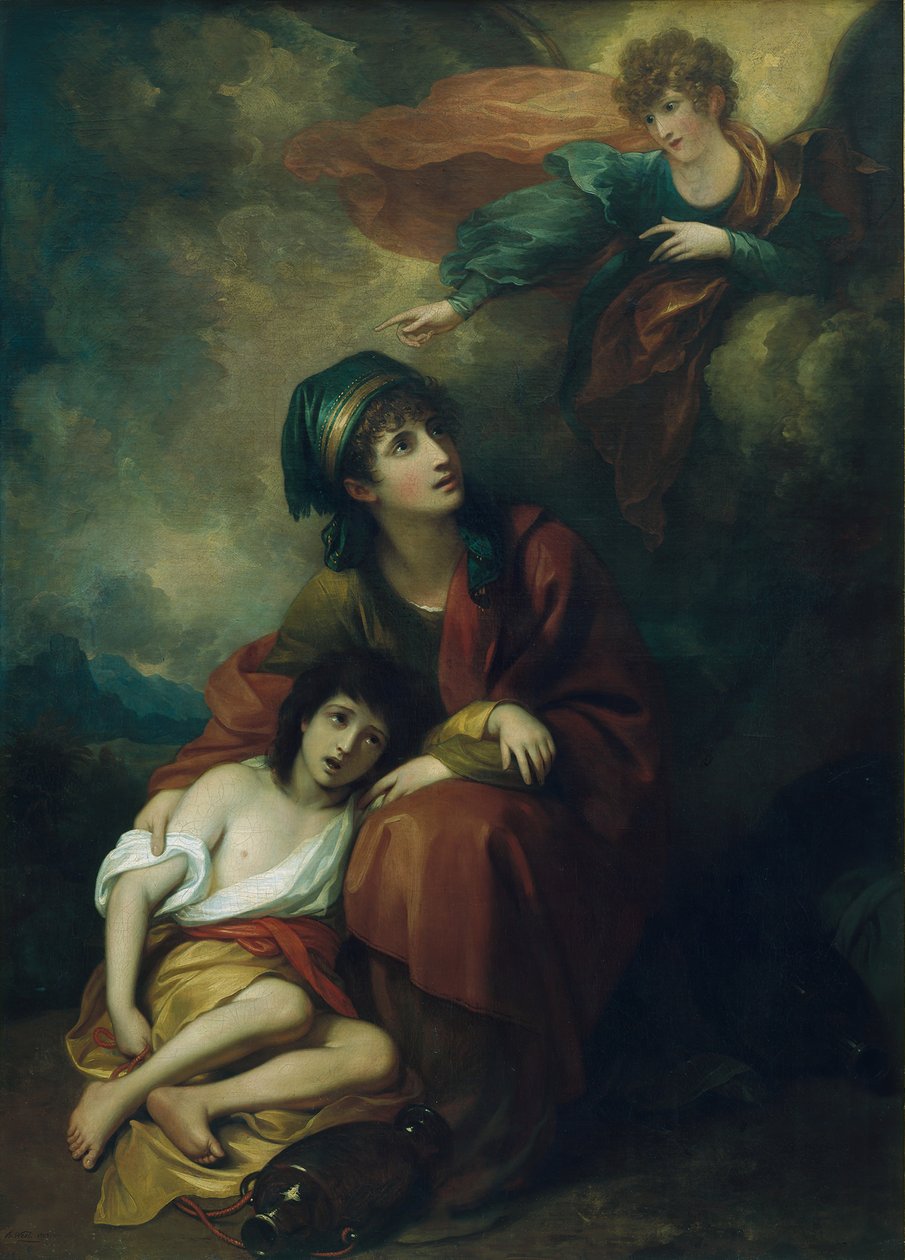 Hagar og Ismael, 1776, omarbejdet 1803. af Benjamin West