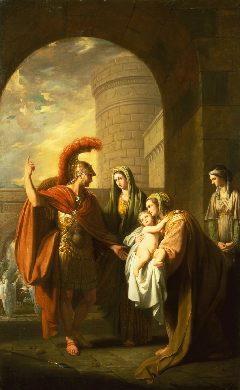Hector tager afsked med Andromache af Benjamin West