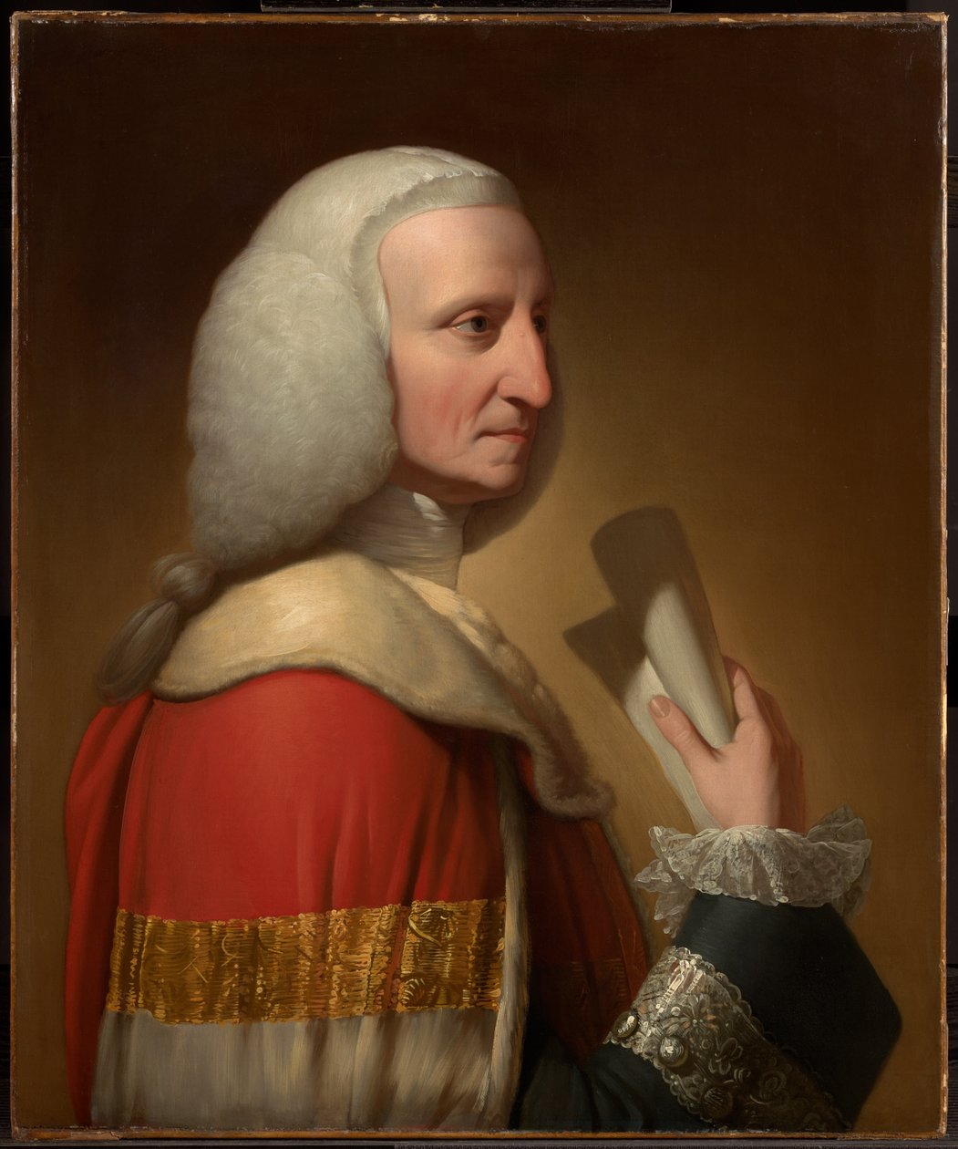 Portræt af George, den første lord Lyttelton af Benjamin West