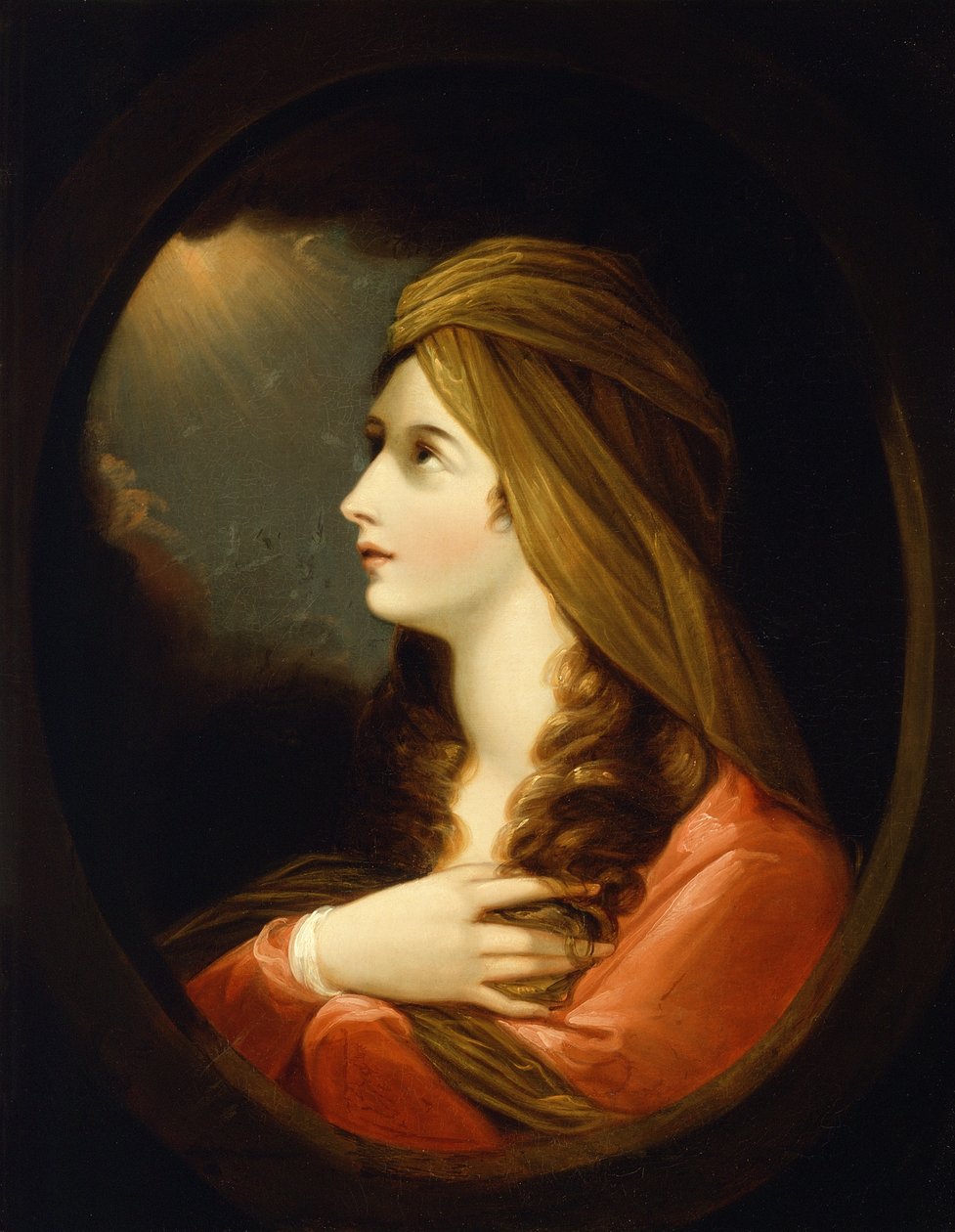 Portræt af en dame, slutningen af det 18. århundrede af Benjamin West