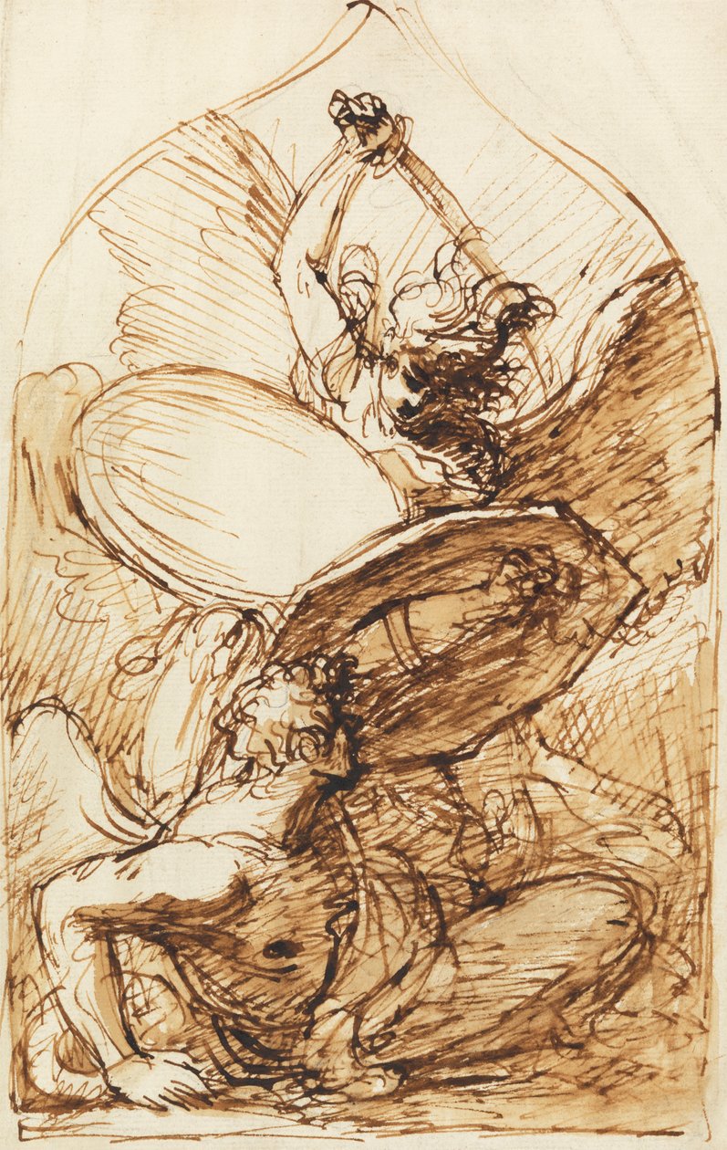 St. Michael og Lucifer af Benjamin West
