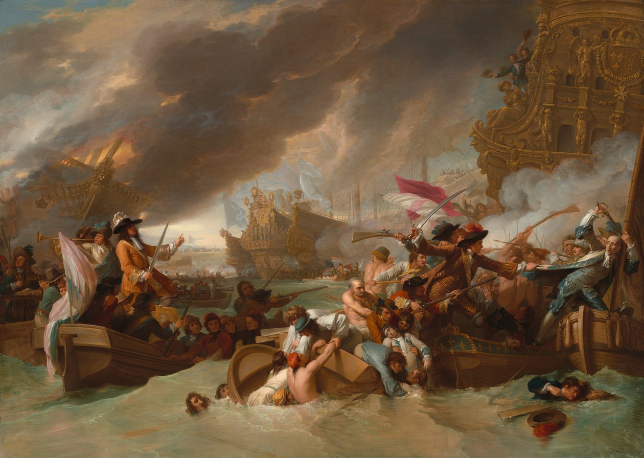 Slaget ved La Hogue af Benjamin West