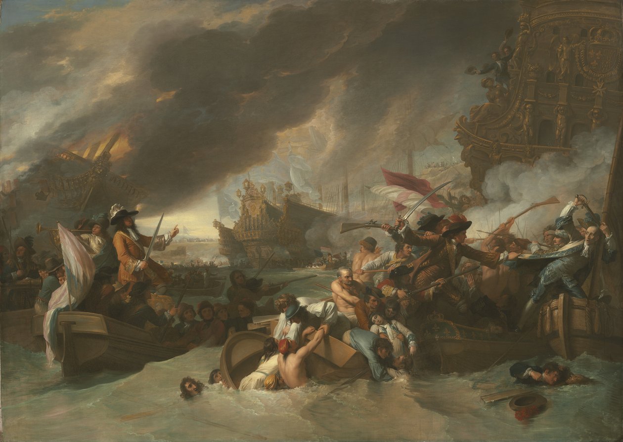 Slaget ved La Hogue, ca. 1778 af Benjamin West