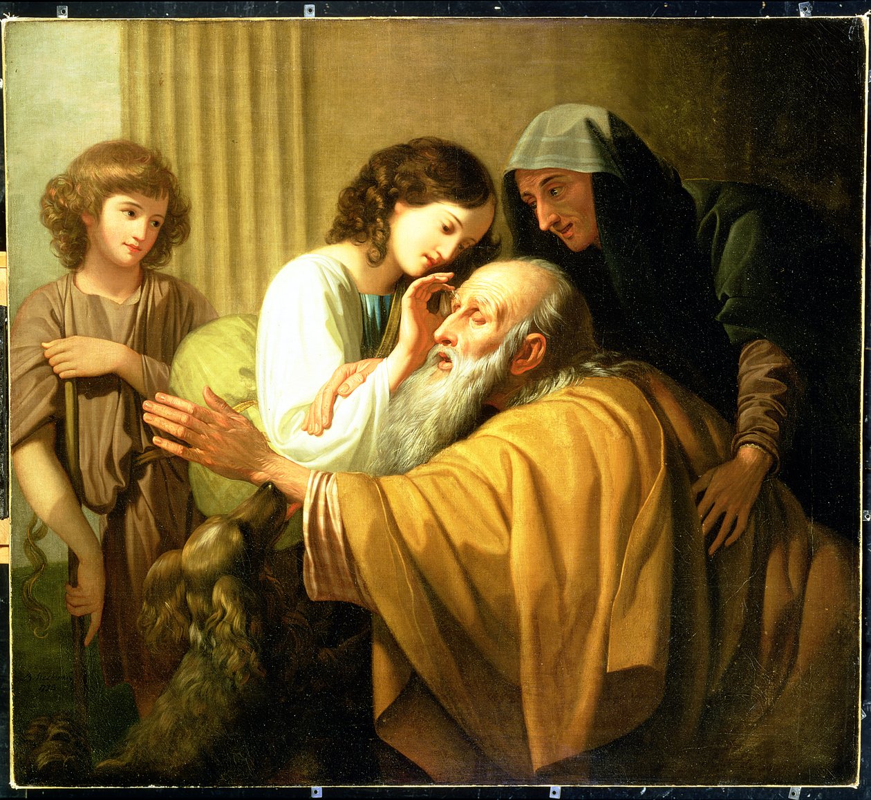 Tobias helbreder sin fars blindhed, 1772 af Benjamin West