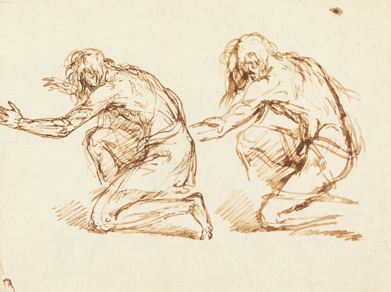 To knælende figurer af Benjamin West