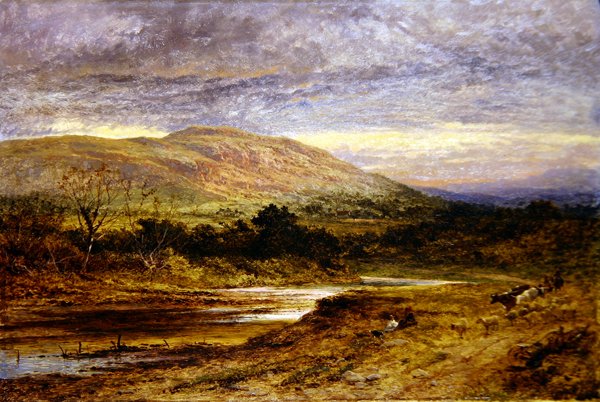 Aften som Llandulas, North Wales af Benjamin Williams Leader