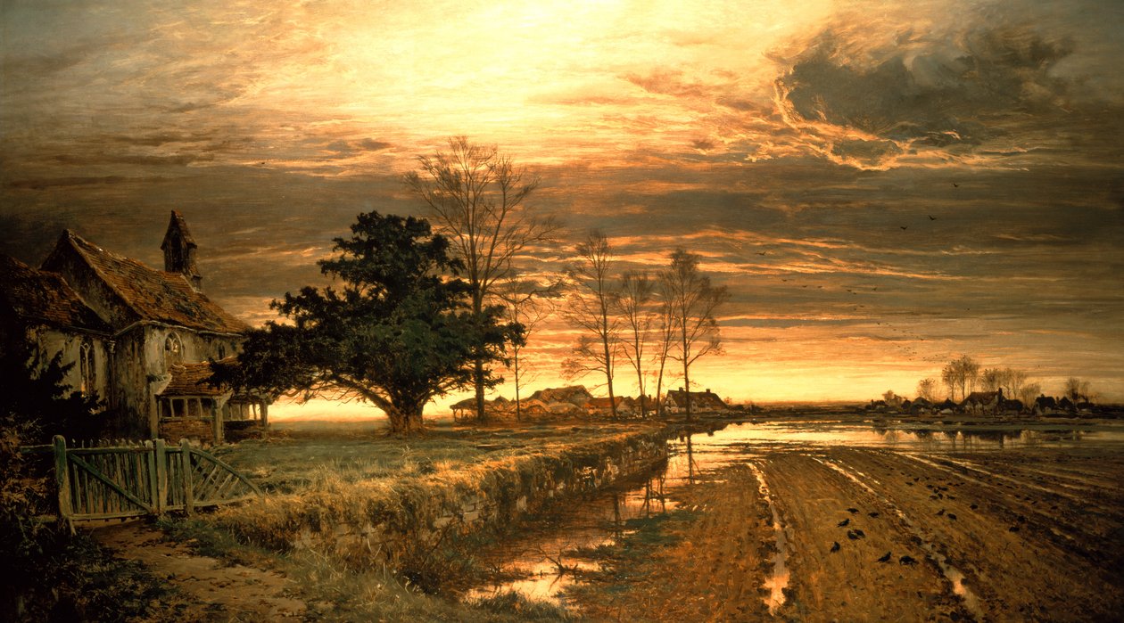 Om Aftenen skal det være lys, 1882 af Benjamin Williams Leader