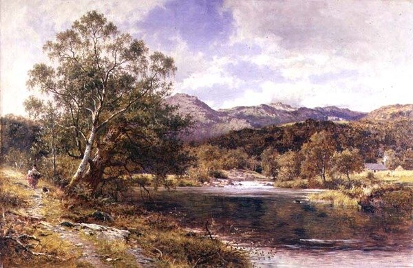 På Llugwy, North Wales af Benjamin Williams Leader