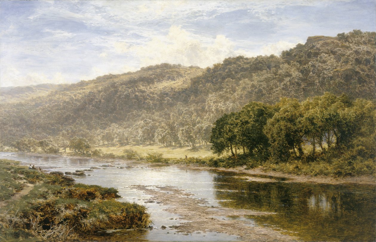 På Llugwy under Capel Curig (olie på lærred) af Benjamin Williams Leader