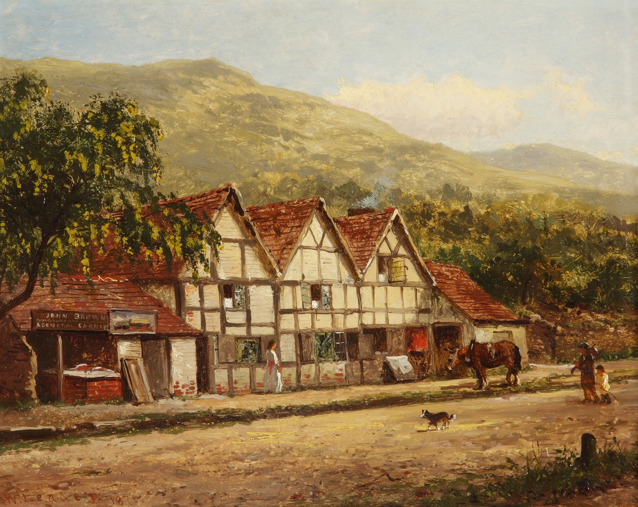 The Old Blacksmiths Shop, Great Malvern, 1871 af Benjamin Williams Leader