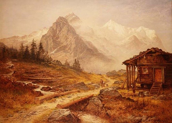 Udsigt fra Zugspitze fra Garmisch-Partenkirchen af Benjamin Williams Leader
