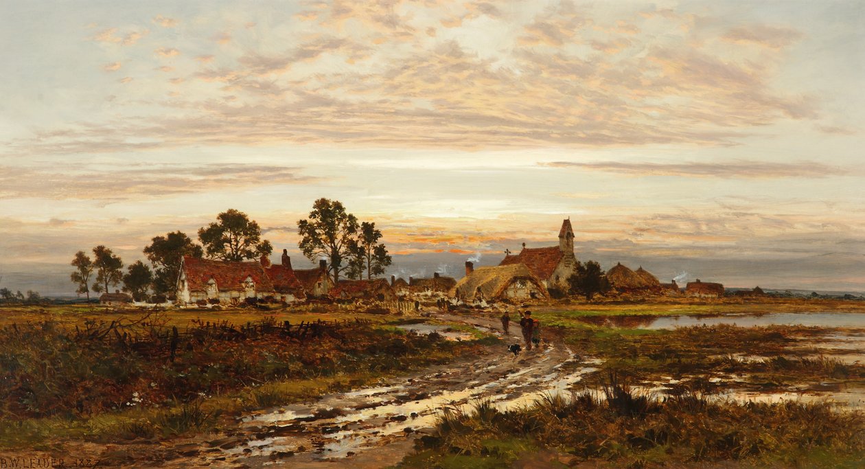 Worcestershire Morning Clearing efter regn, 1897 af Benjamin Williams Leader