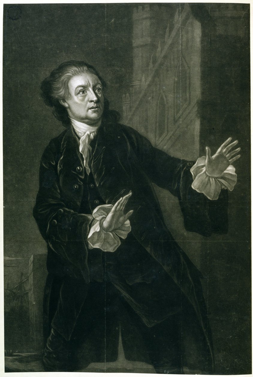 David Garrick (1717-79) som Hamlet af Benjamin Wilson