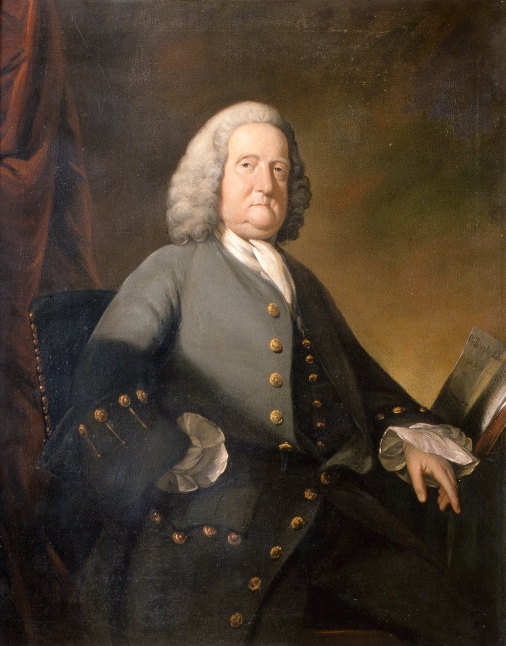 Dr. Richard Russell FRS, ca. 1755 (olie på lærred) af Benjamin Wilson