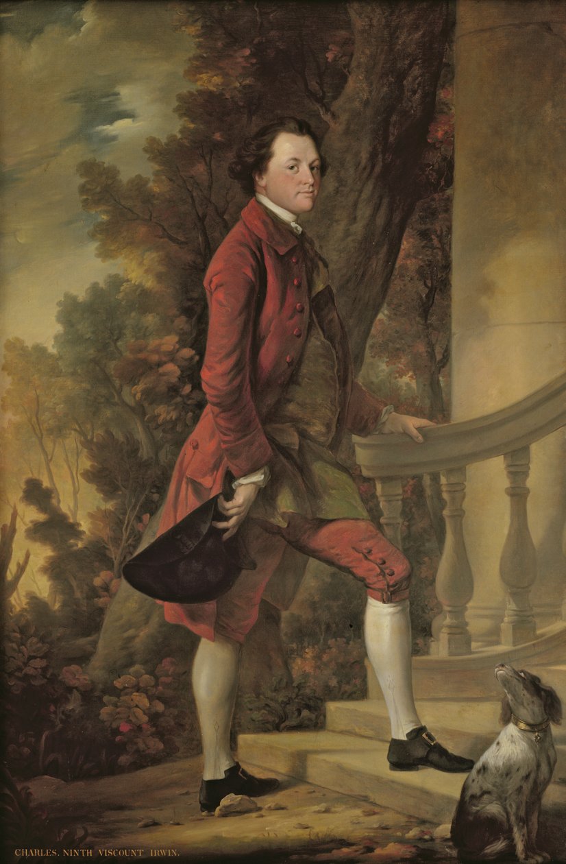 Portræt af Charles, 9. Viscount Irwin (olie på lærred) af Benjamin Wilson