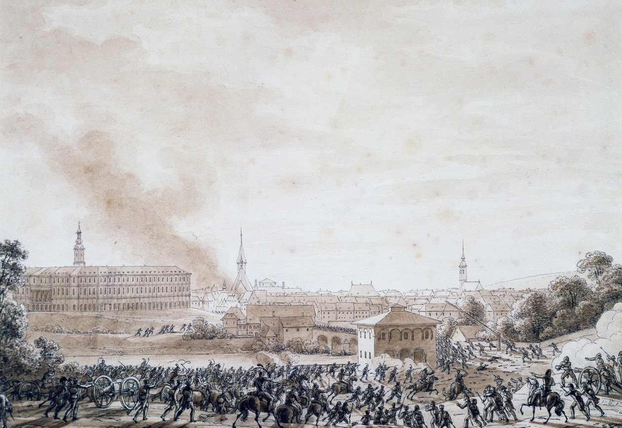 Fransk angreb på byen Weimar den 14. oktober af Benjamin Zix