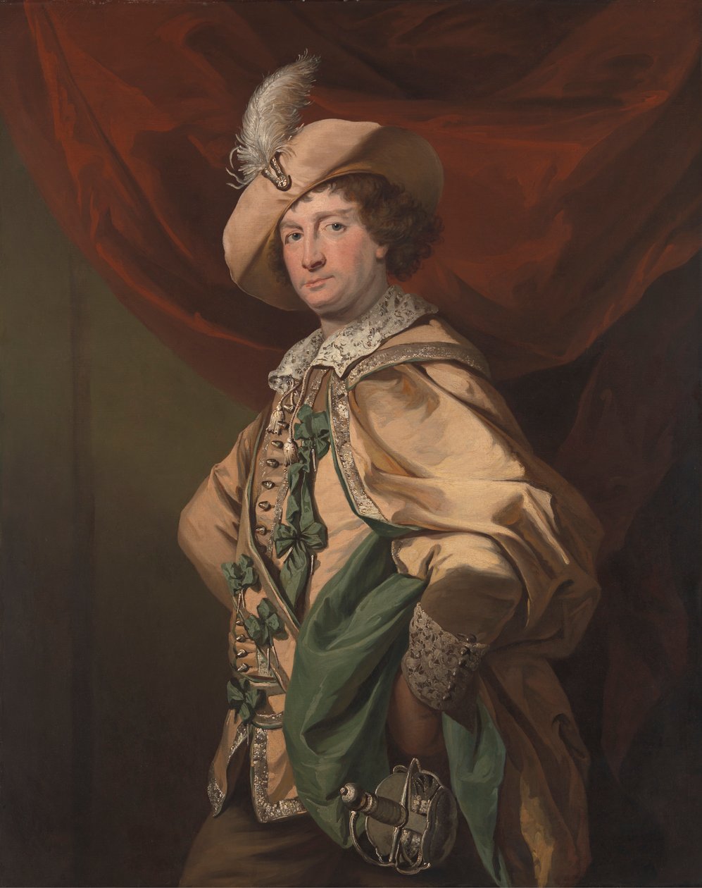 Henry Woodward som Petruchio i Catherine and Petruchio, en version af Garrick af "The Taming of the Shrew" af Benjamin van der Gucht