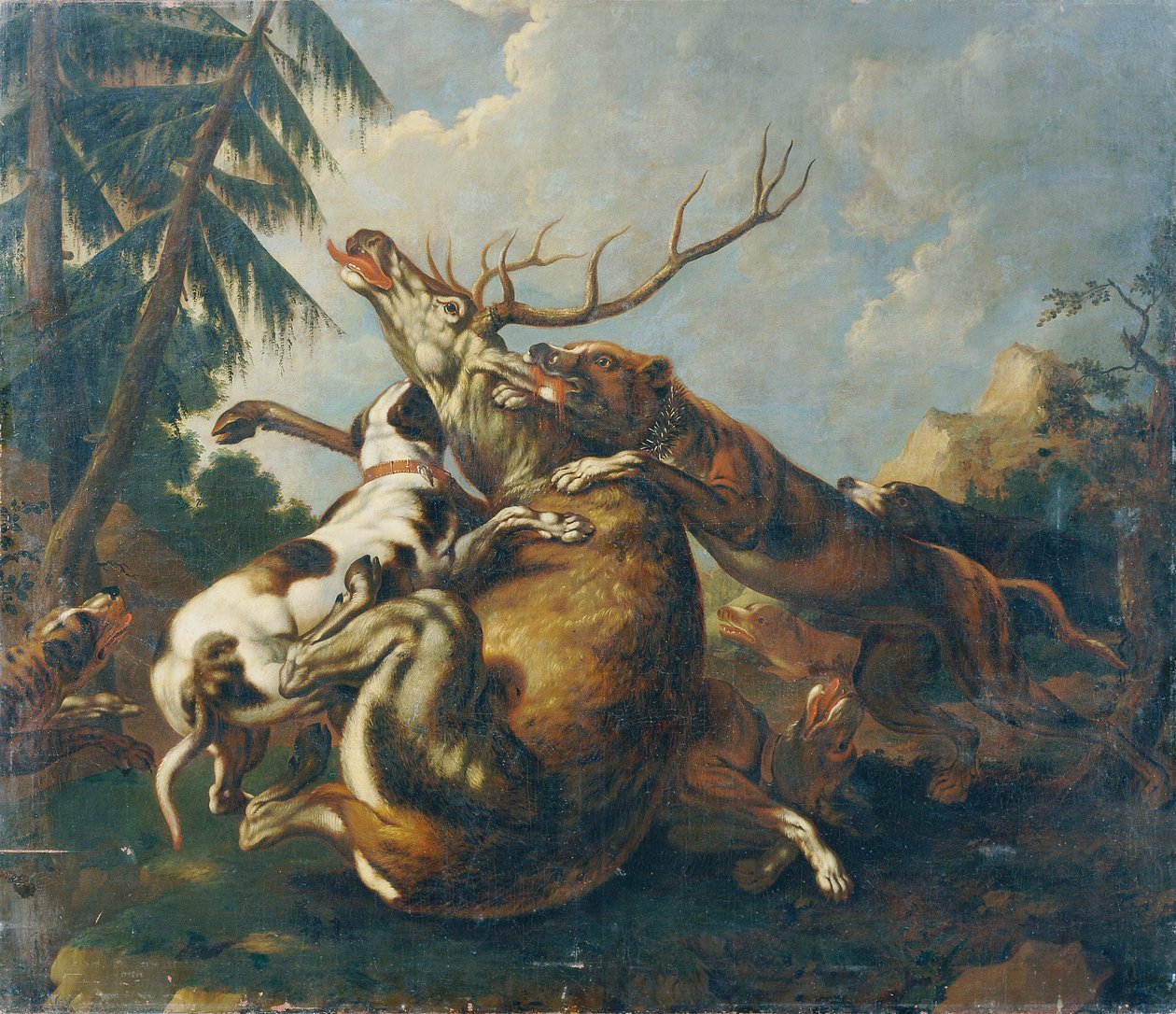 hjortejagt af Benno Raffael Adam
