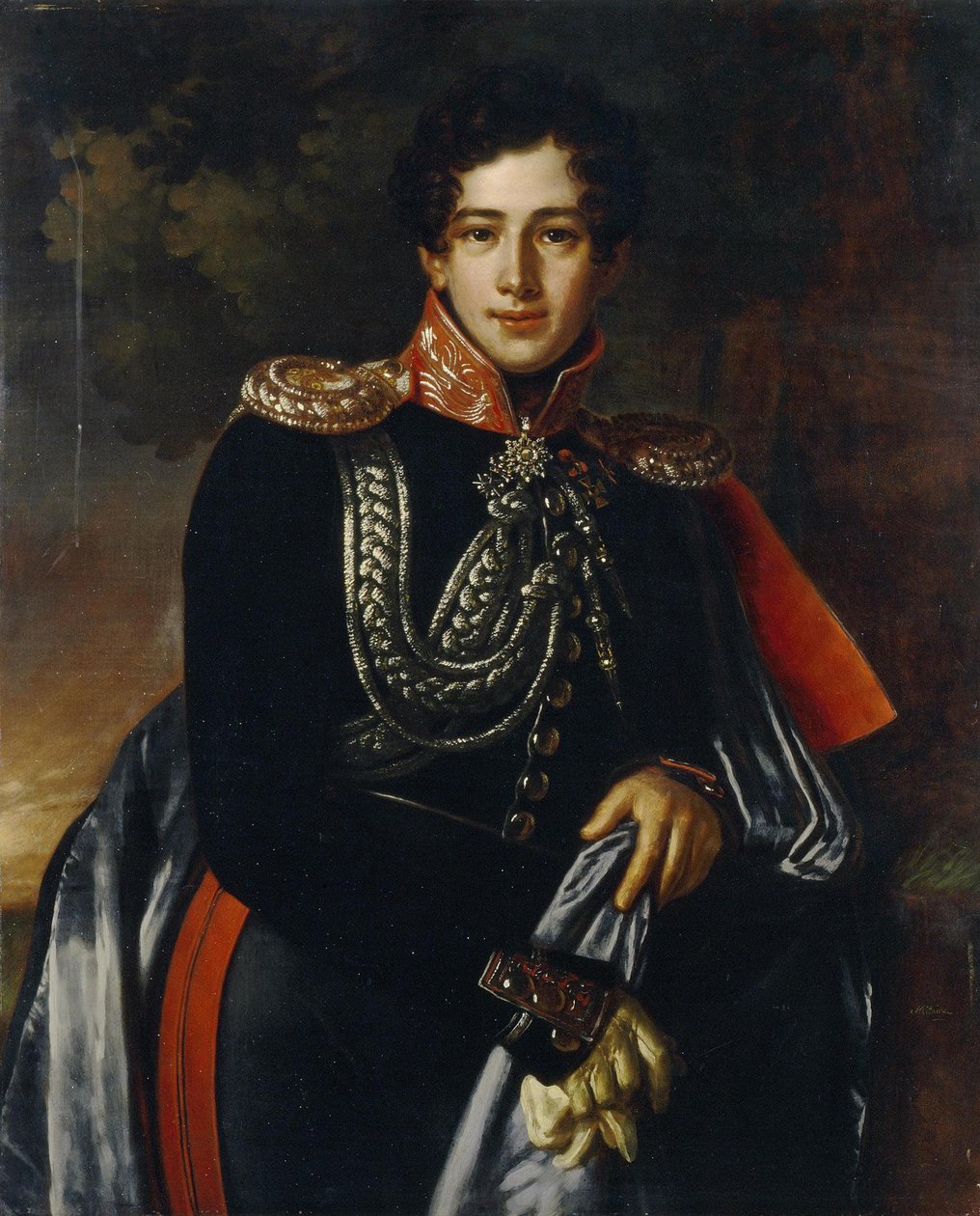 Portræt af grev Nikolay Alexandrovich Samoylov 1800-1842, ca 1825 af Benois Charles Mitoire